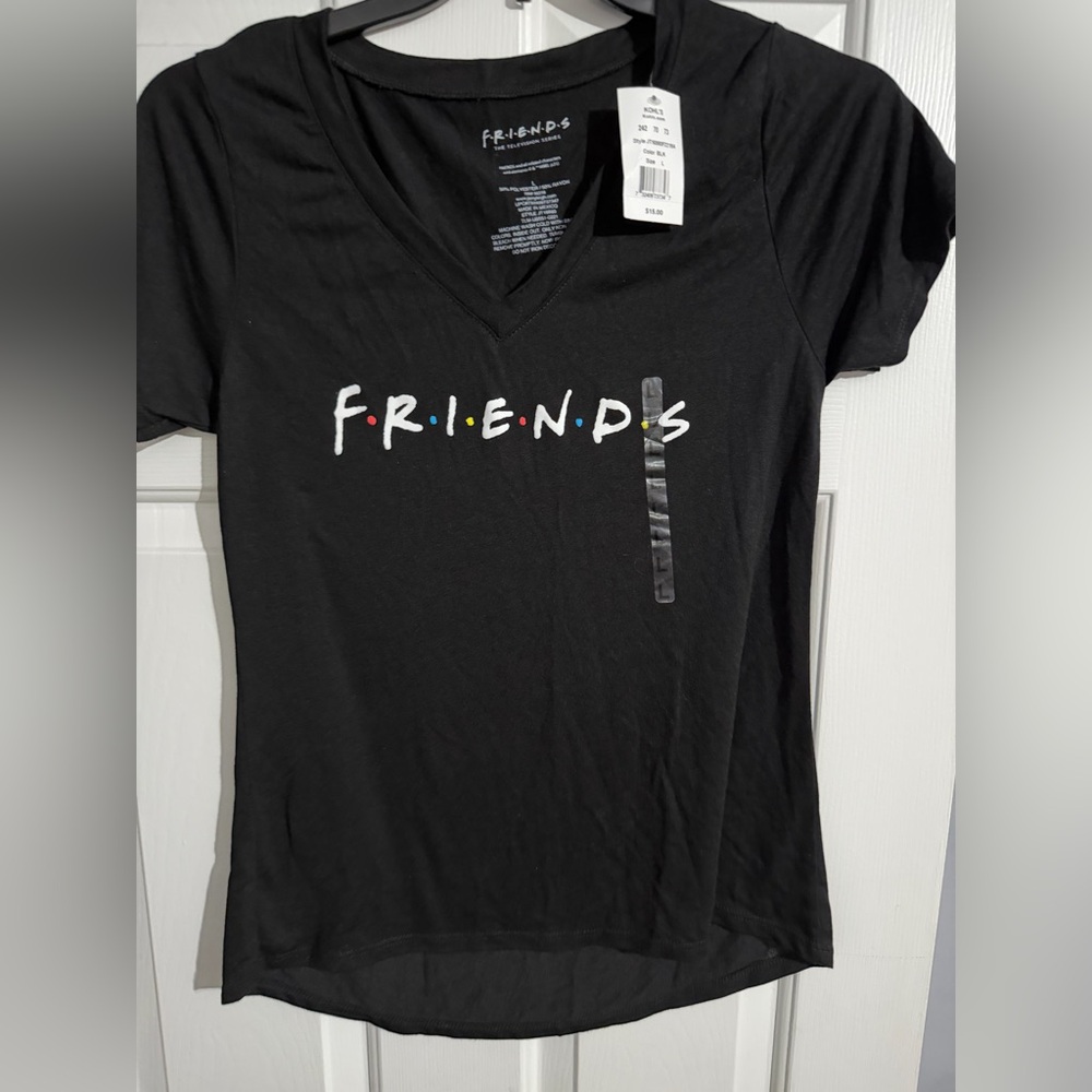 NWT FRIENDS Black Short Sleeve Tee